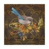 Trademark Fine Art Jean Plout 'Blue Bird On Demask' Canvas Art, 24x24 ALI29957-C2424GG